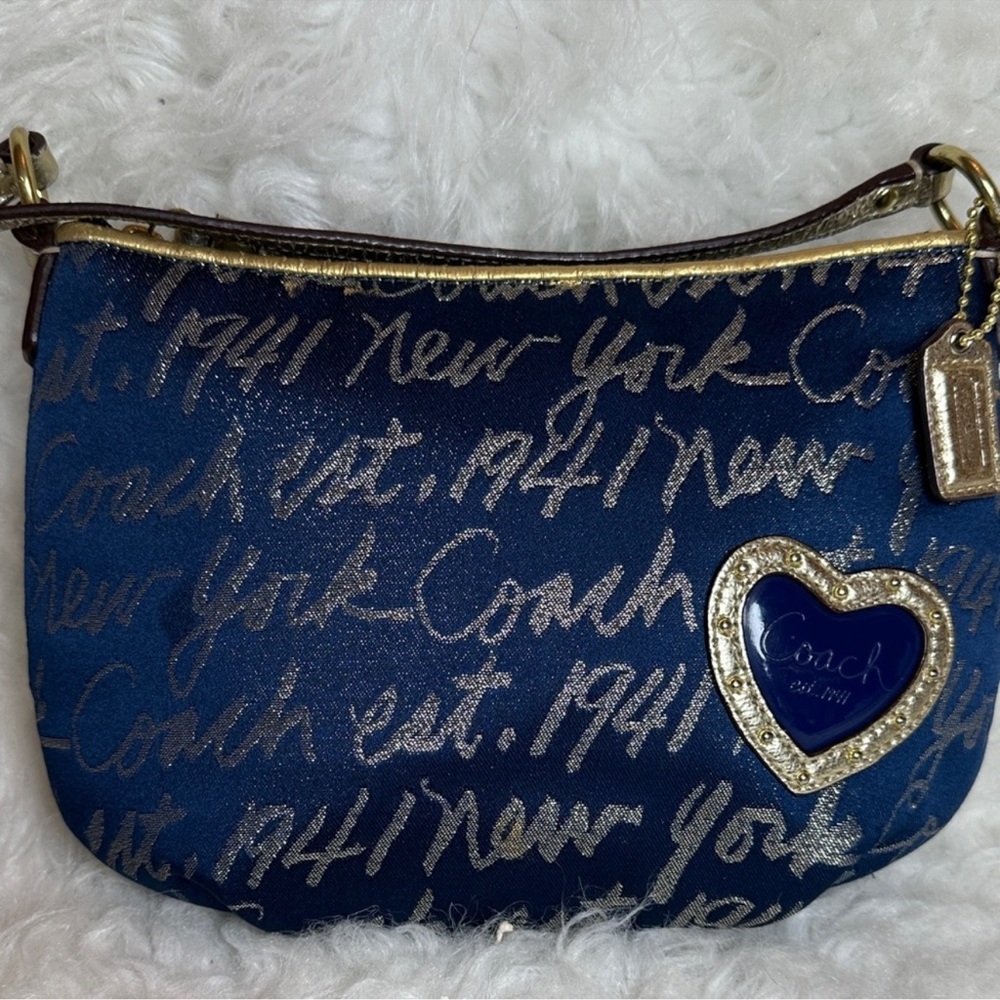 Rare Coach 45650 Poppy Signature Script CrossbodySwingpack w/small coin purse - Picture 6 of 16